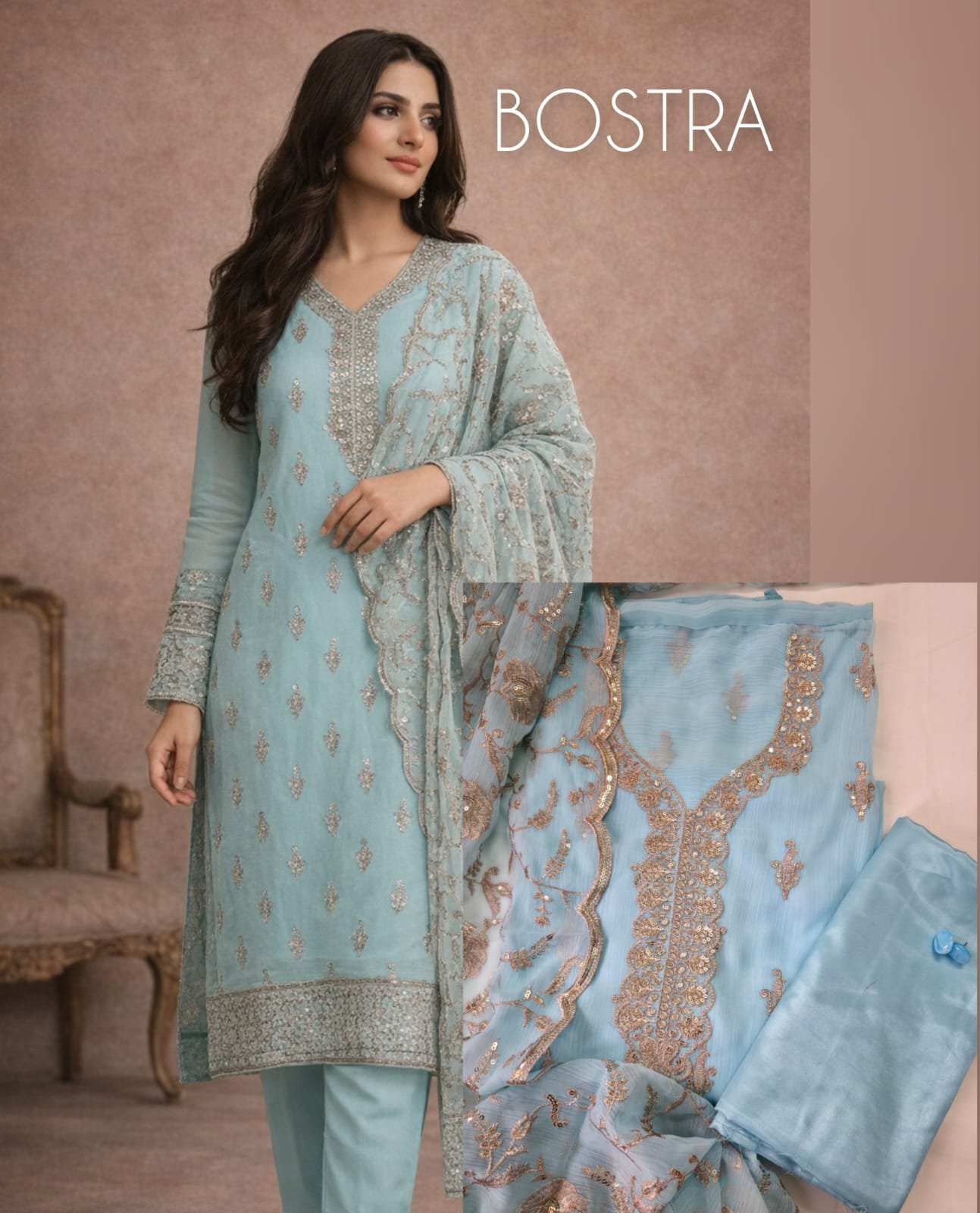 Lurex line with sequin embellishment -500